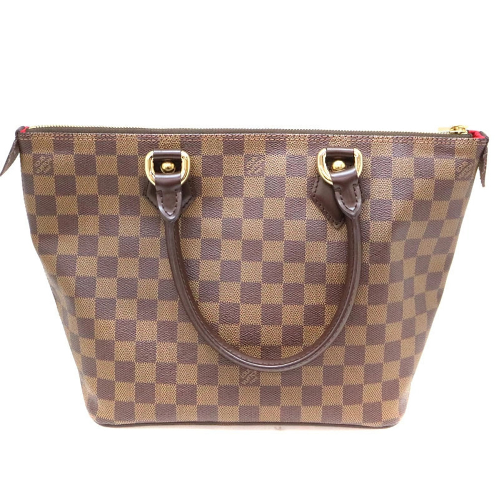 Louis Vuitton Brown LV Canvas Damier Saleya Tote Bag Ebene